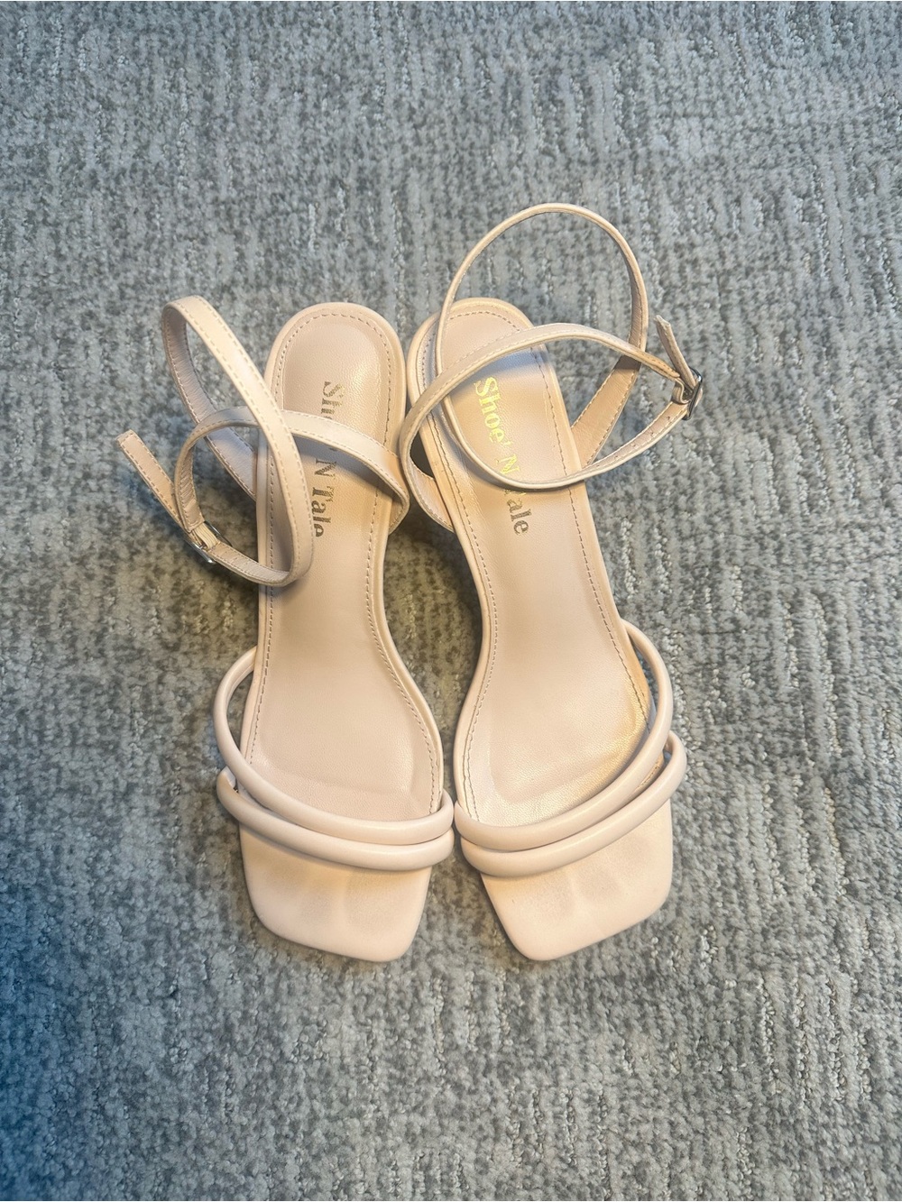 Women’s Nude Strappy Ankle‑Tie heels